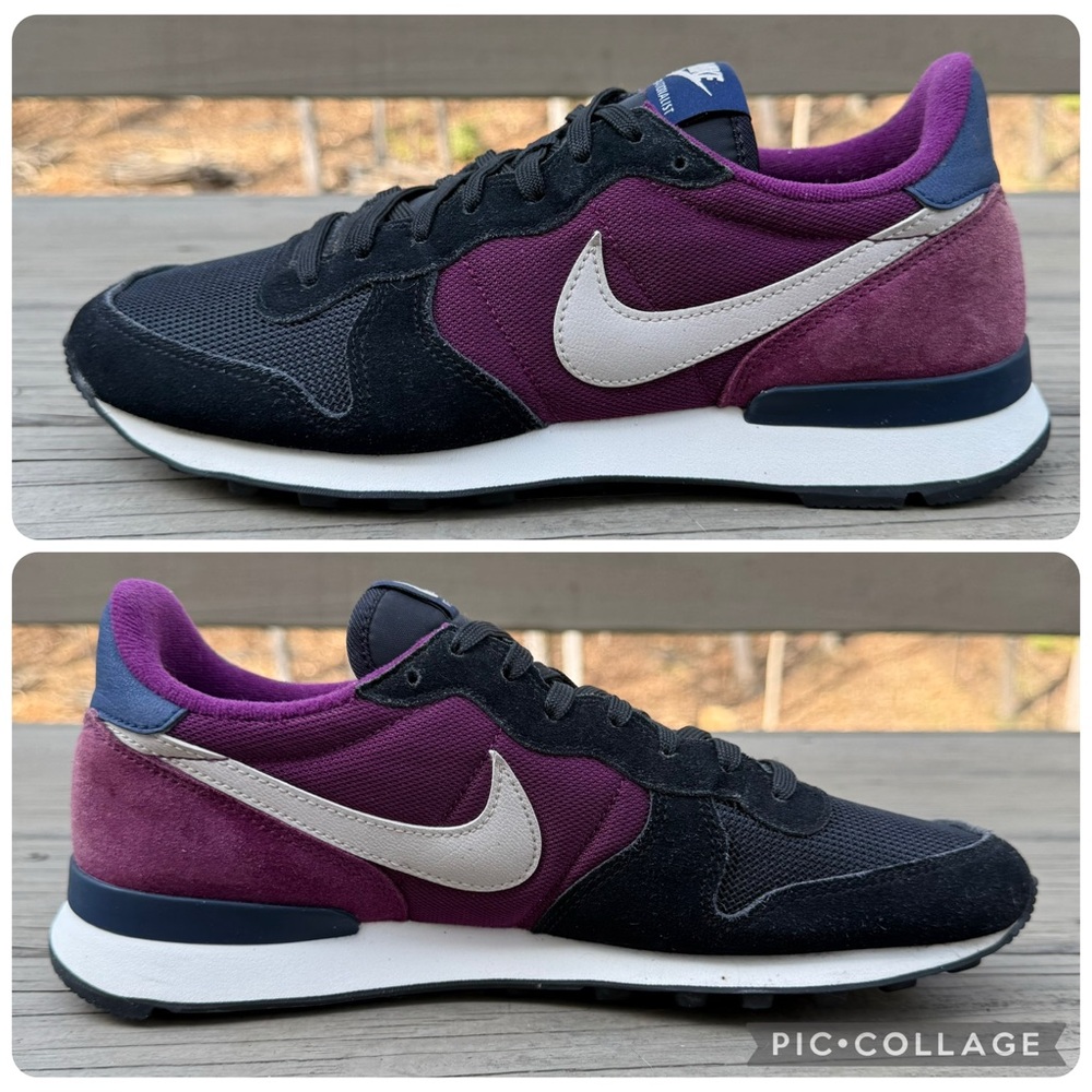 Nike Internationalist Suede Mesh Sneakers Purple Black Size 9.5 - Picture 10 of 15